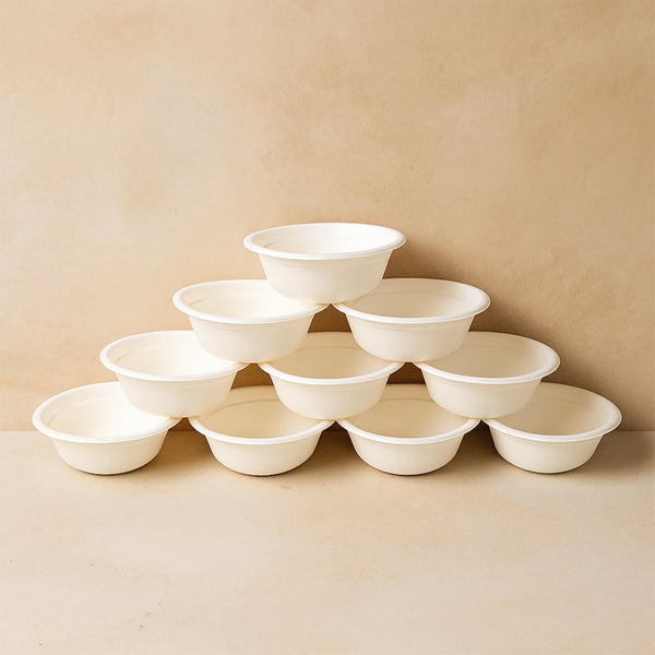 Freshee 240 ml Compostable Bagasse Bow (10 Pc)