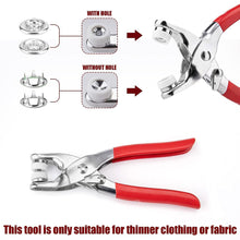 Heavy Duty Snap Button Fastener Plier Tool Kit (1 Set)