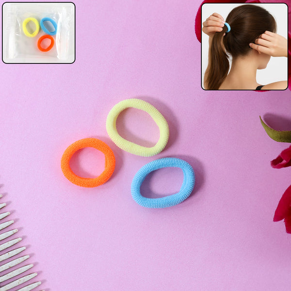 Seamless Soft Hair Elastics - (3 Pc / Set)
