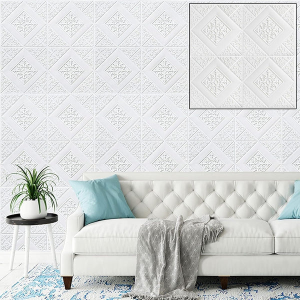Wallpaper 3D Foam Wallpaper Sticker Panels (70 x 70 Cm / 1 Pc)